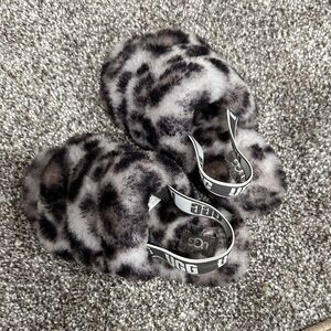 UGG Kids' Cozy Black and Gray Slippers